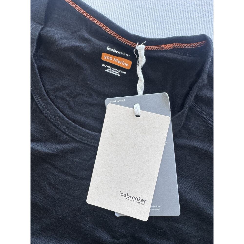 Icebreaker Merino 200 Oasis LS Crew Men’s Black 3XL